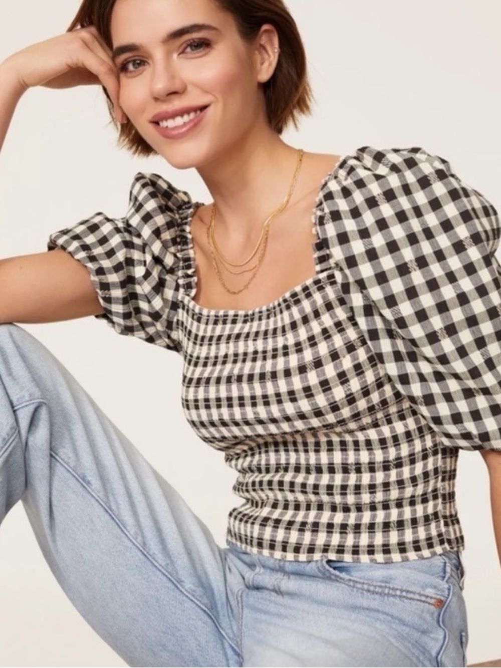 BB DAKOTA Steve Madden Keys to the Gingham Top